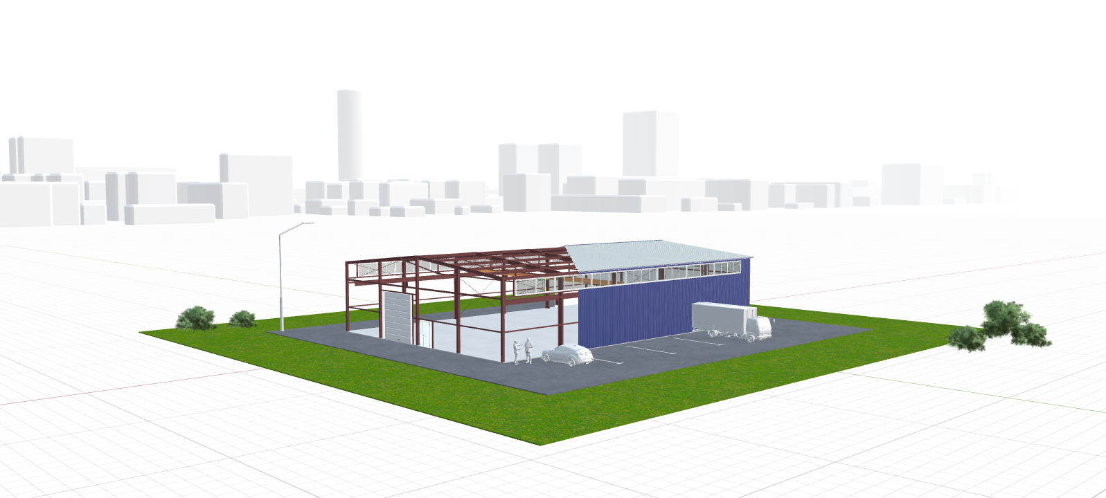 Быстровозводимый ангар для спецтехники, 630 кв.м