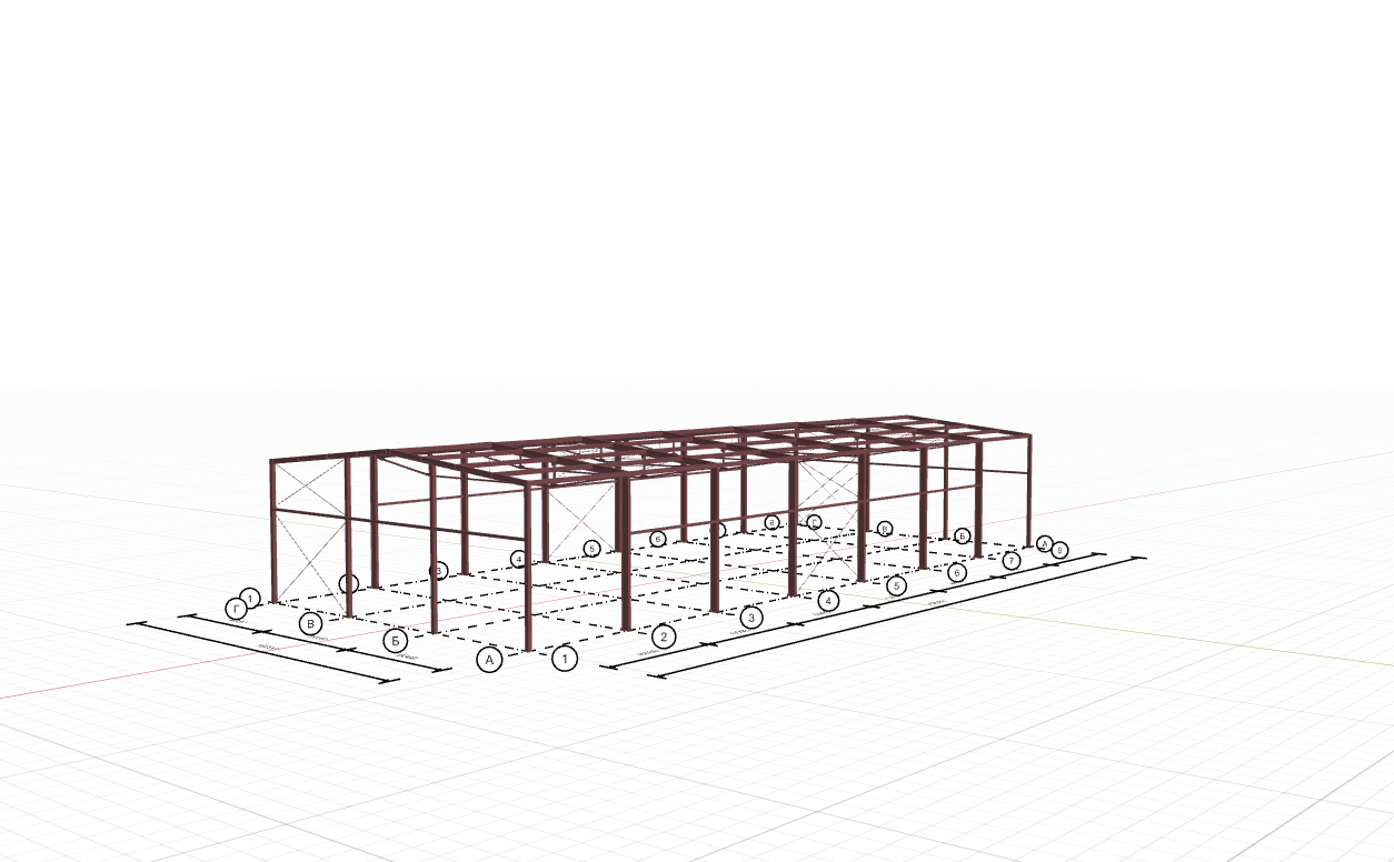Каркас производственного цеха, 756 кв.м