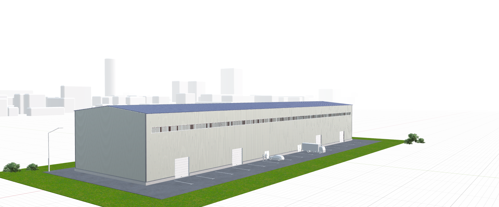 Холодный ангар с кран-балкой, 2304 кв.м