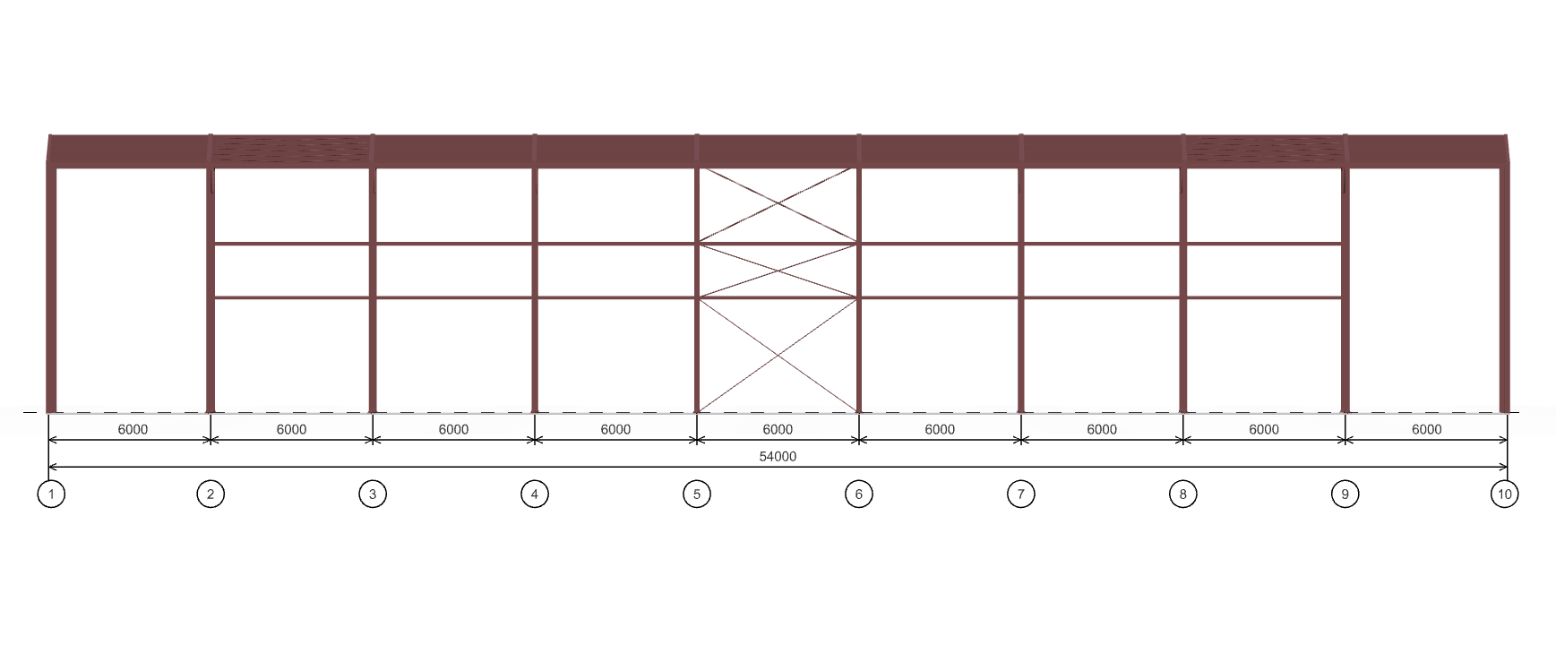 Каркас теплого ангара, 1134 кв.м