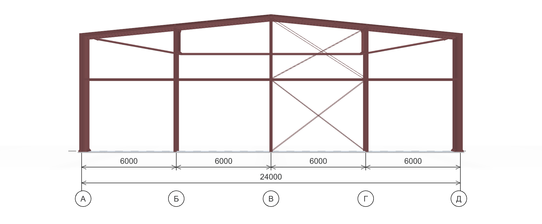 Каркас для торгового центра, 1008 кв.м