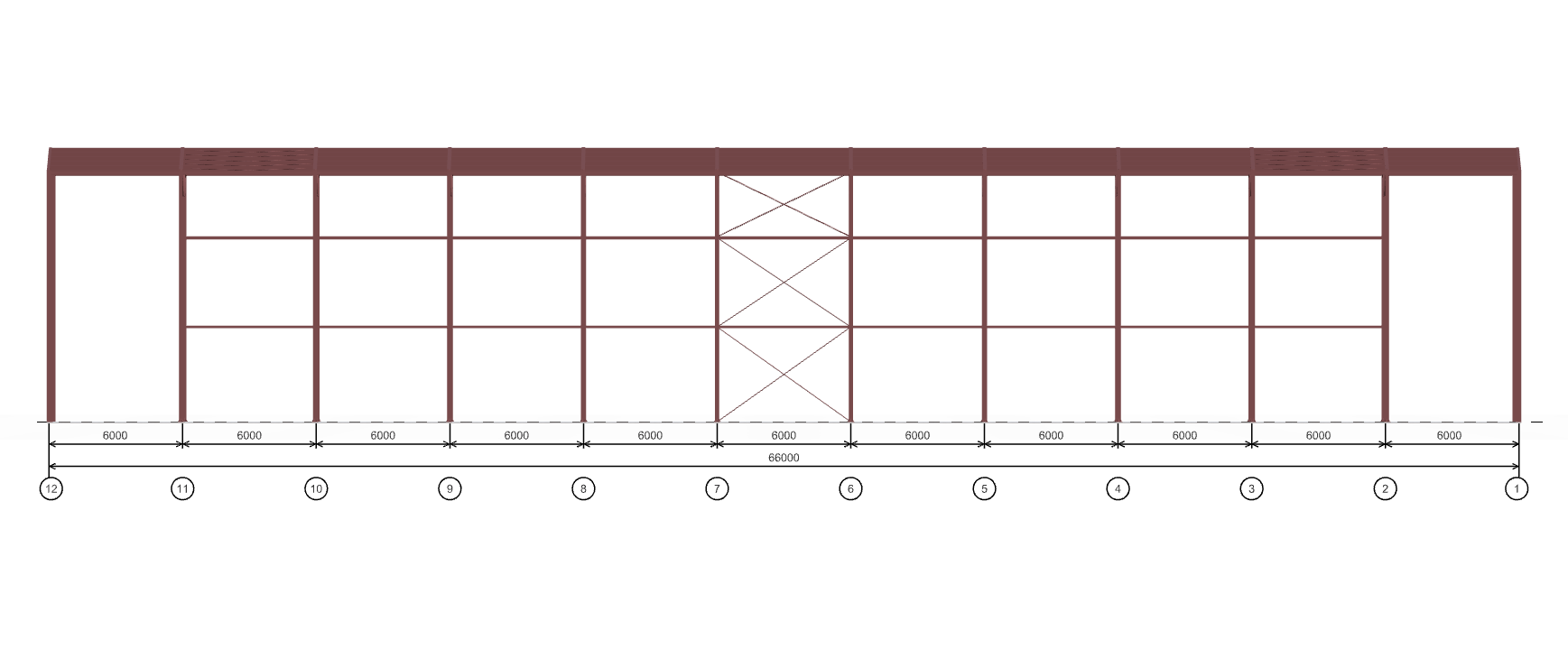 Каркас ангара, 1386 кв.м