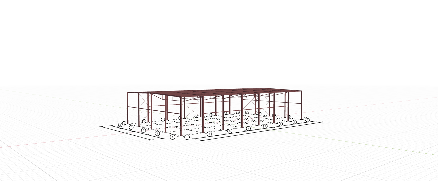 Каркас для автосалона, 1008 кв.м
