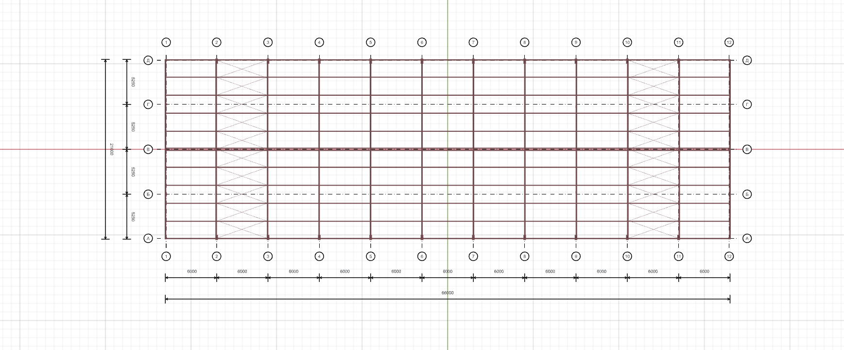 Каркас ангара, 1386 кв.м