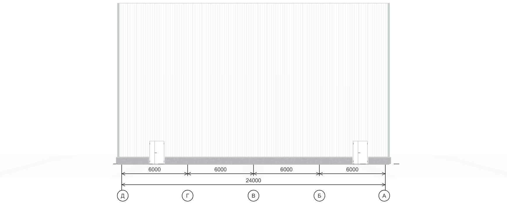 Производственное здание с кран-балкой, 2304 кв.м