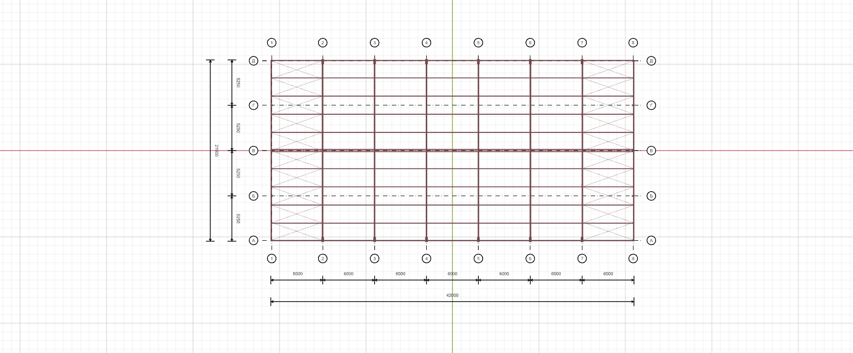 Каркас производственного здания с кран-балкой, 882 кв.м