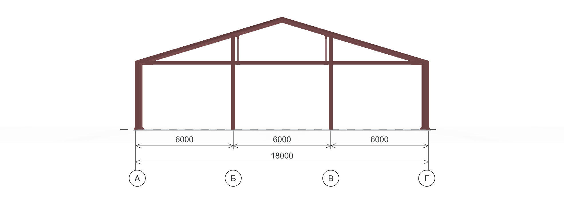 Каркас здания для хранения урожая, 324 кв.м