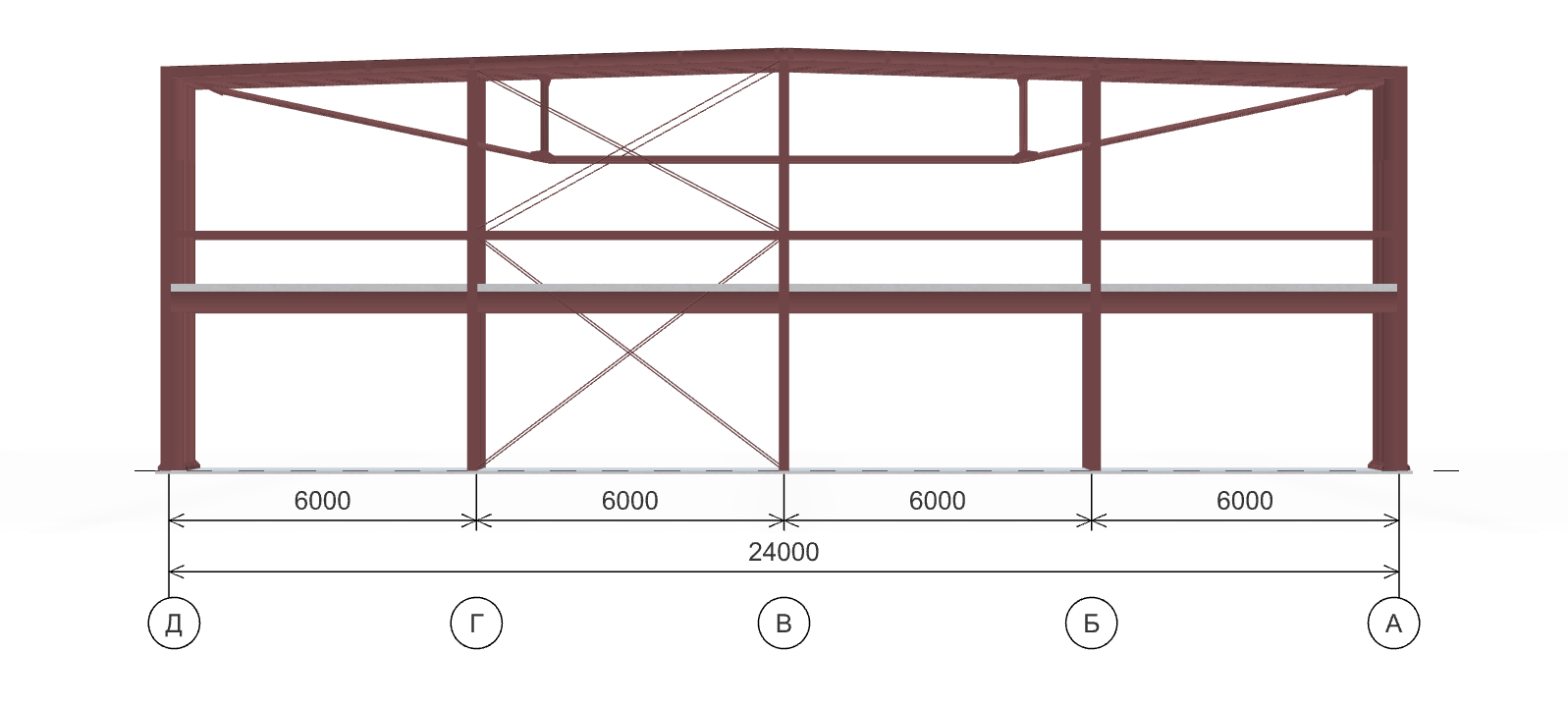Каркас для автосалона, 1008 кв.м