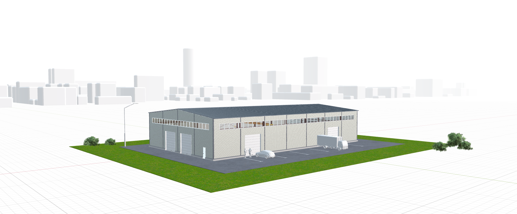 Быстровозводимый цех, 1008 кв.м