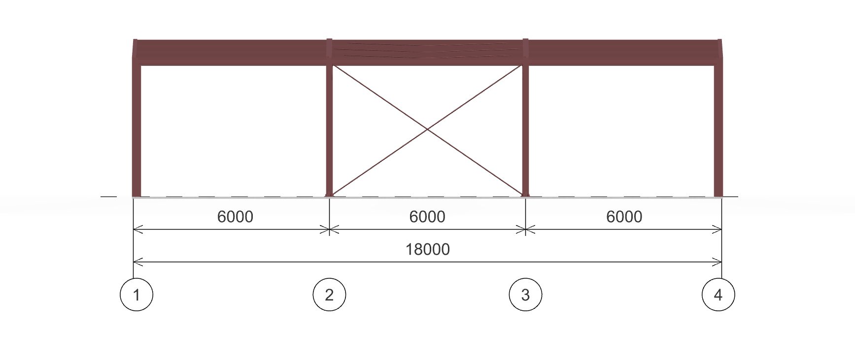 Каркас склада, 216 кв.м