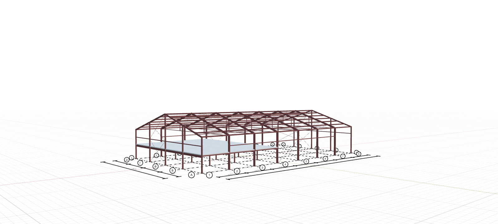 Каркас для зернохранилища, 1008 кв.м