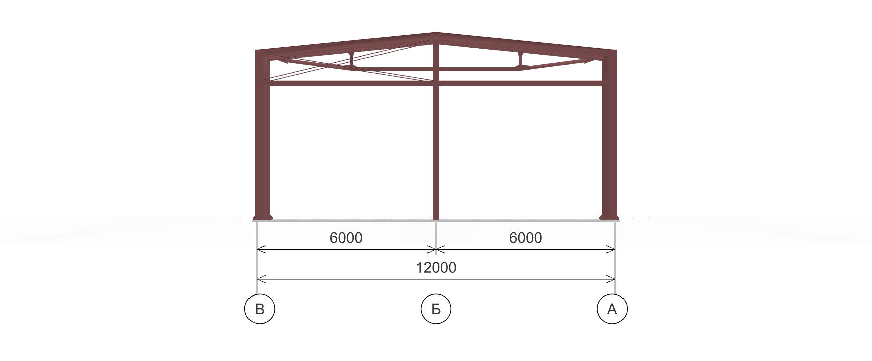 Каркас склада, 360 кв.м