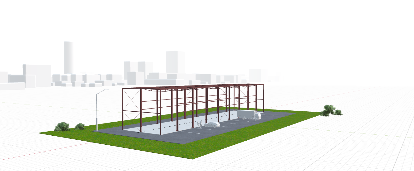 Каркас для торгового центра, 648 кв.м