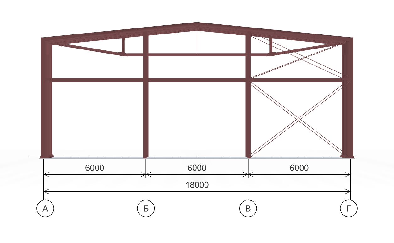 Каркас производственного цеха, 756 кв.м