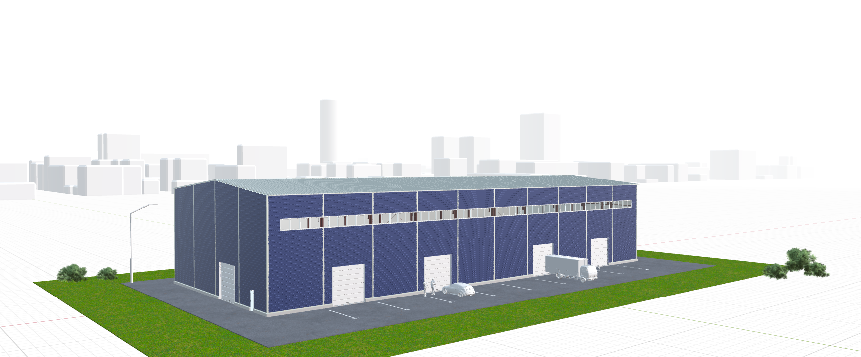 Производственное здание с кран-балкой, 1440 кв.м