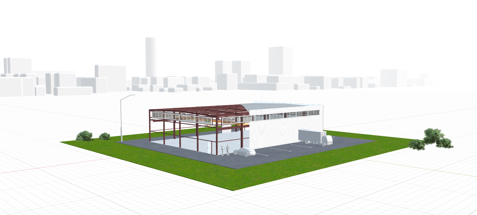 Быстровозводимый цех с кран-балкой, 630 кв.м