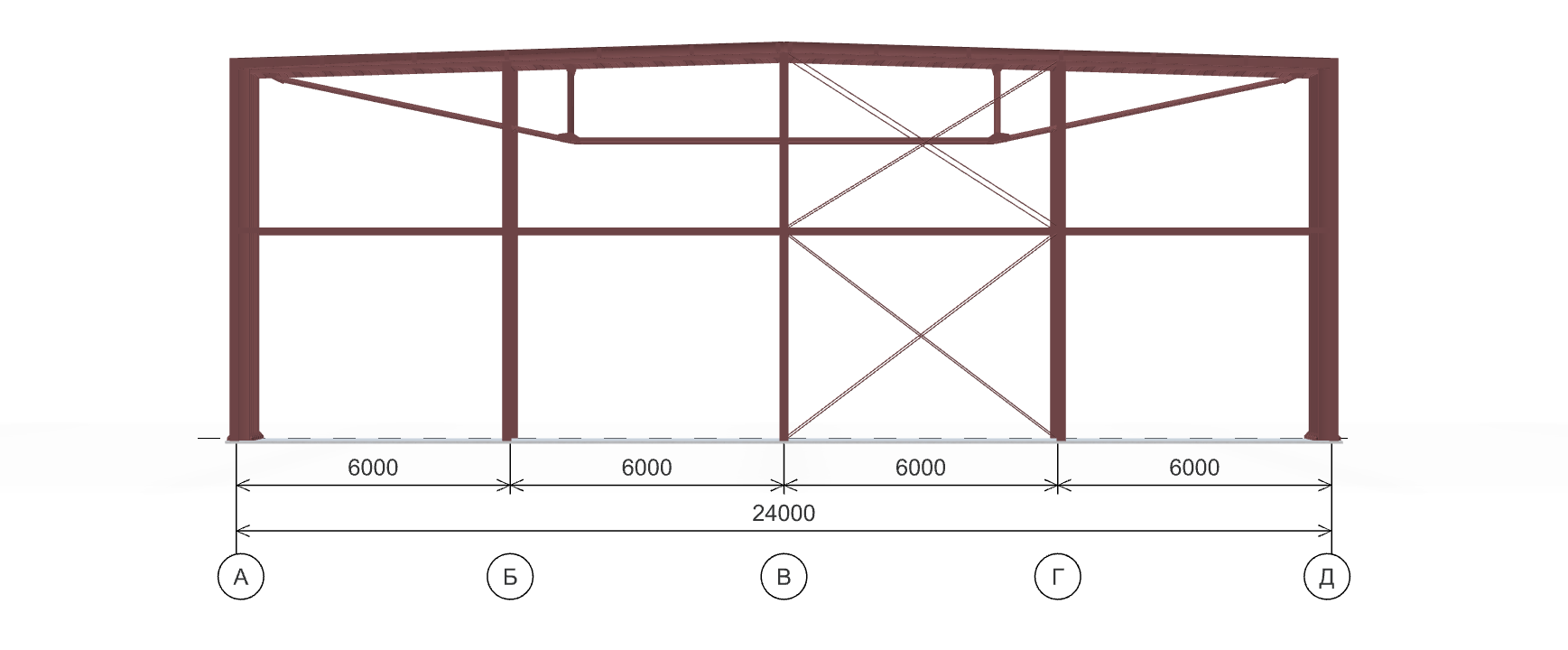 Каркас для автосалона, 1008 кв.м