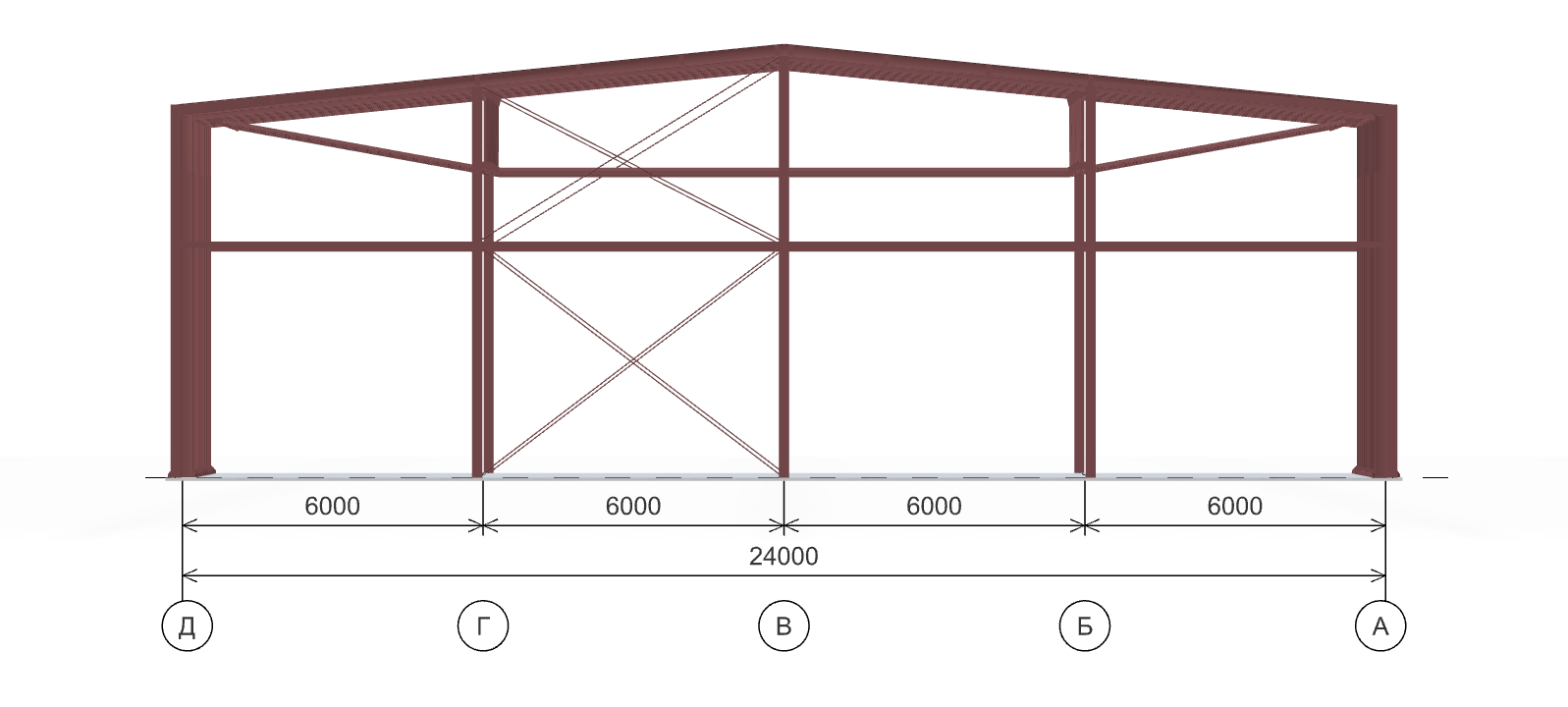 Каркас здания банкетного зала, 1440 кв.м