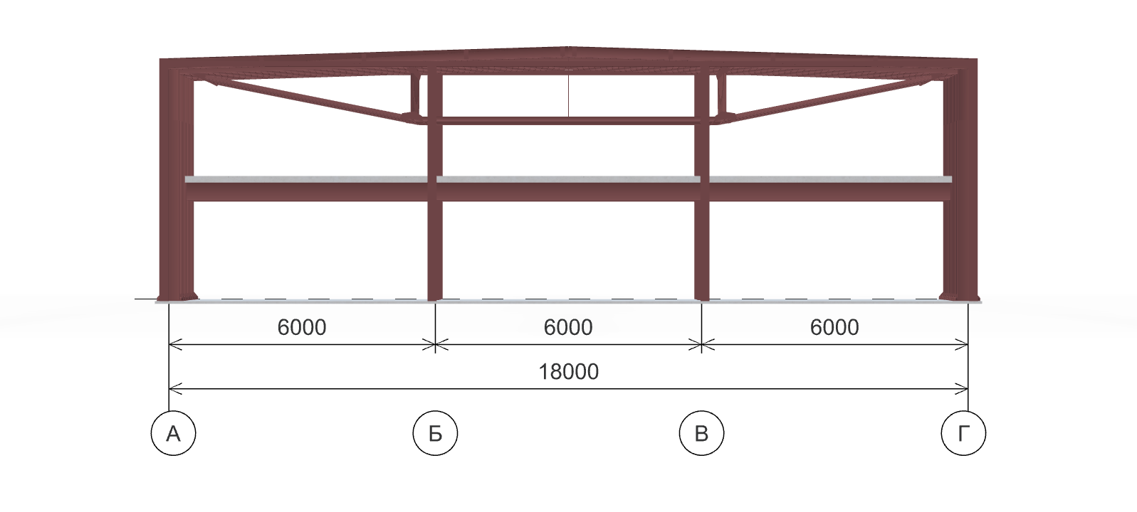 Каркас для торгового павильона, 1080 кв.м