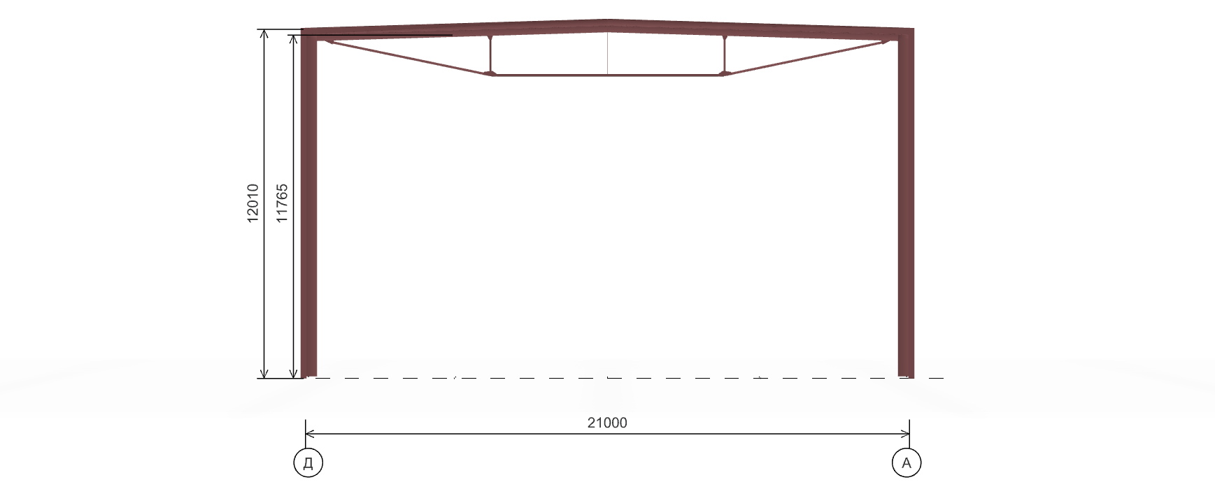 Каркас для автосалона, 1386 кв.м