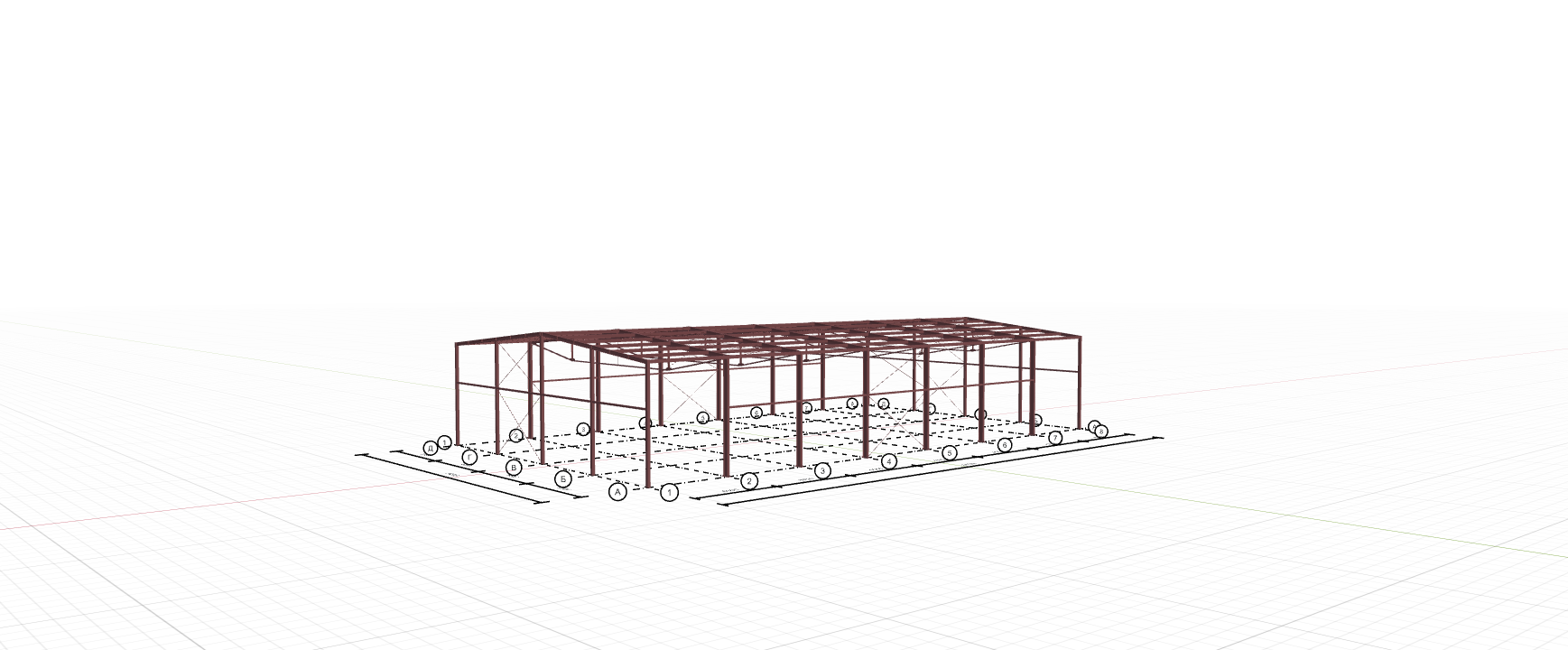 Каркас для торгового центра, 1008 кв.м