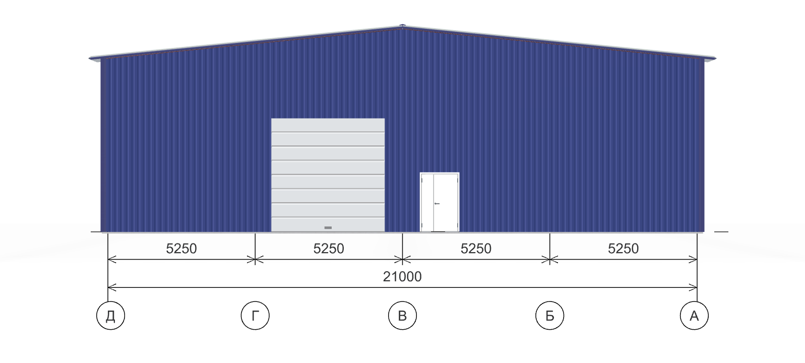 Быстровозводимый ангар для спецтехники, 630 кв.м