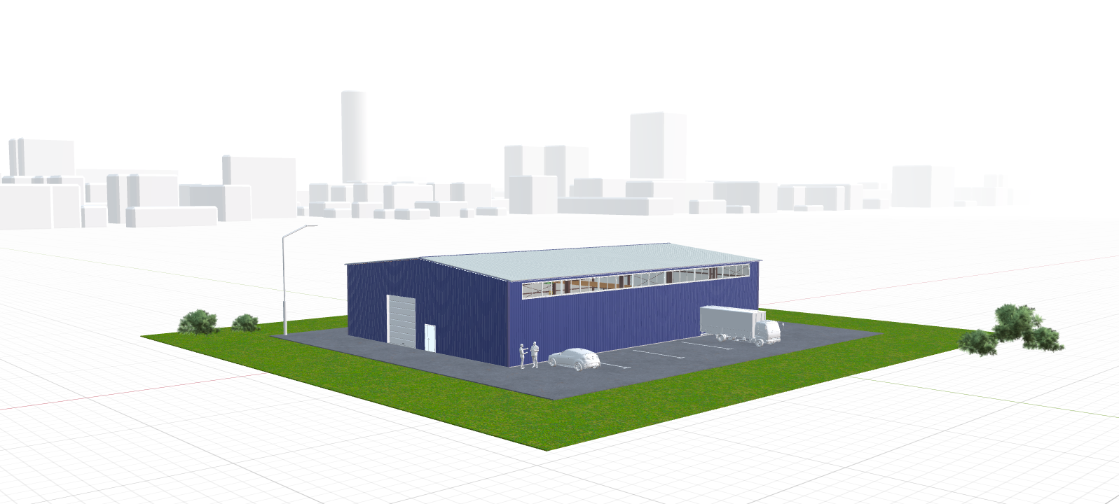Быстровозводимый ангар для спецтехники, 630 кв.м
