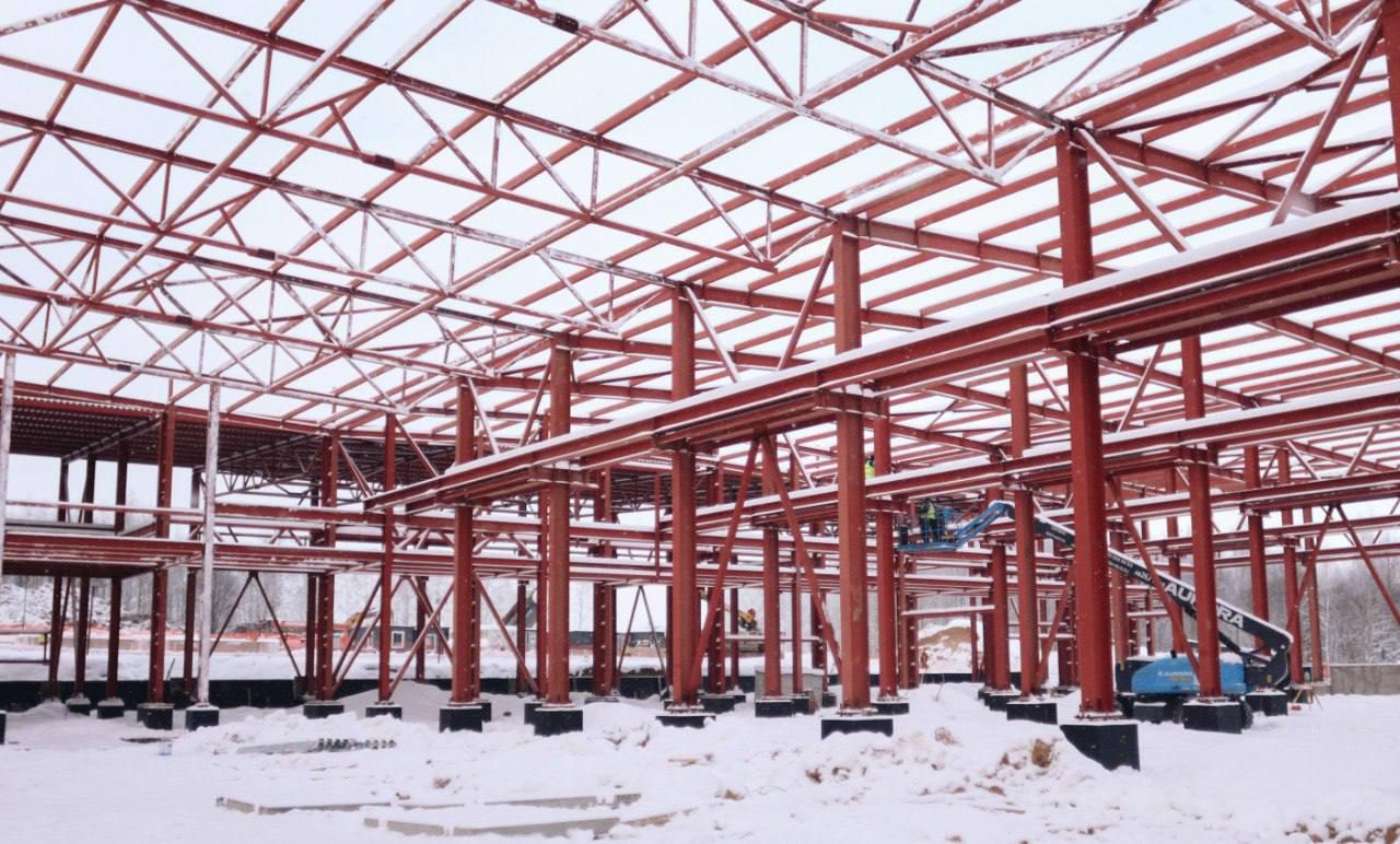 Зимний монтаж без остановки строительства зданий