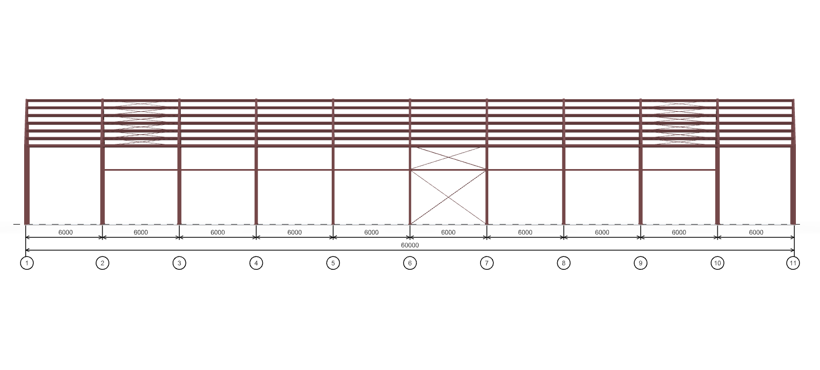 Каркас производственного цеха, 1440 кв.м