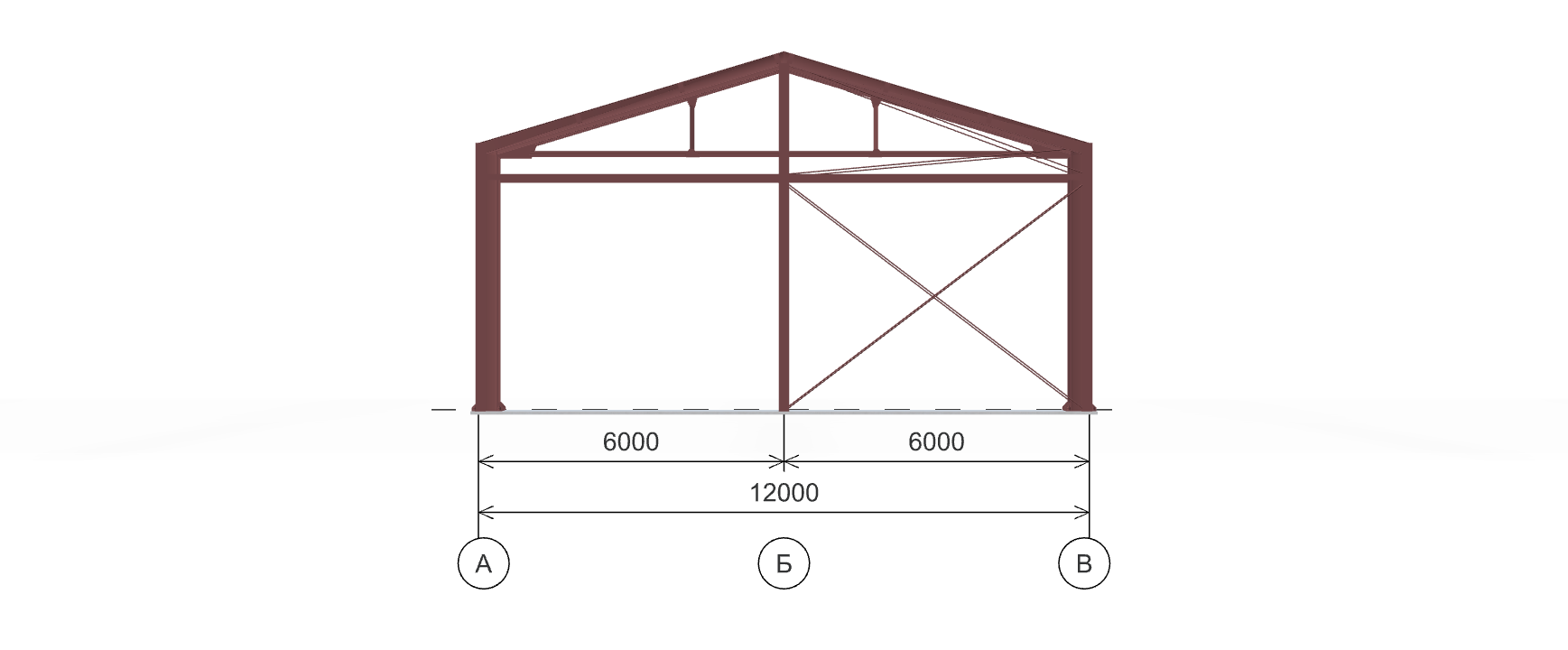 Каркас для коровника, 360 кв.м