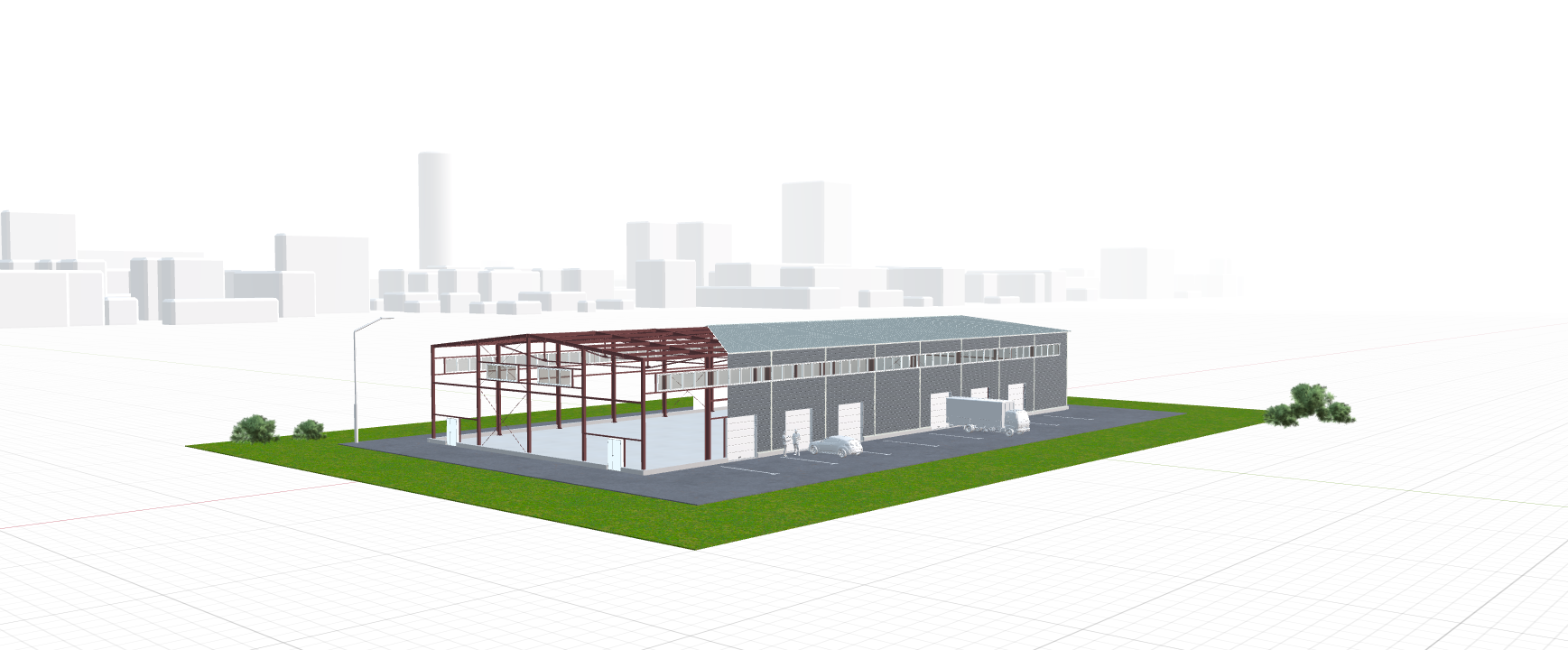 Быстровозводимый автосервис, 1296 кв.м