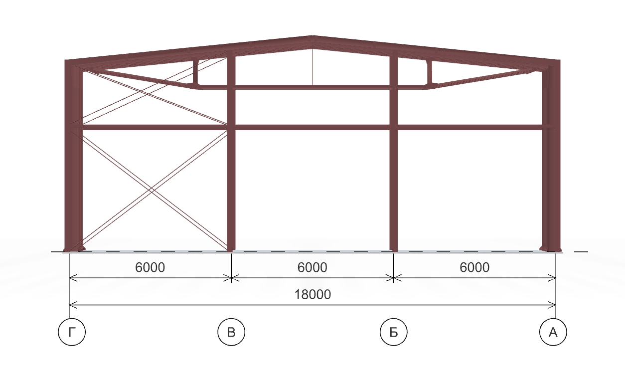 Каркас производственного цеха, 756 кв.м