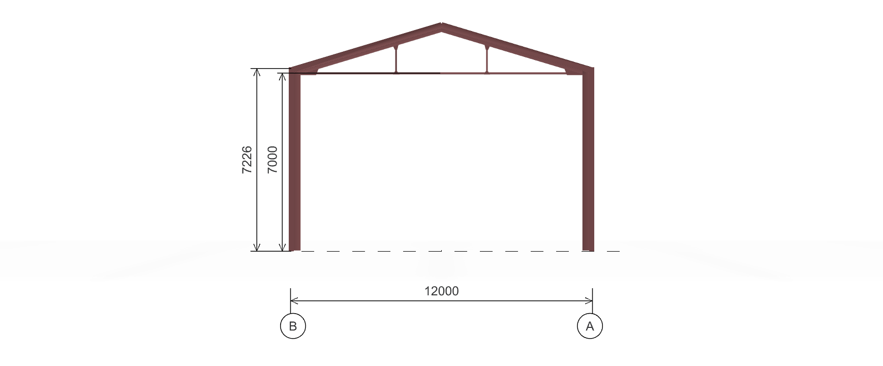 Каркас для овощехранилища, 504 кв.м