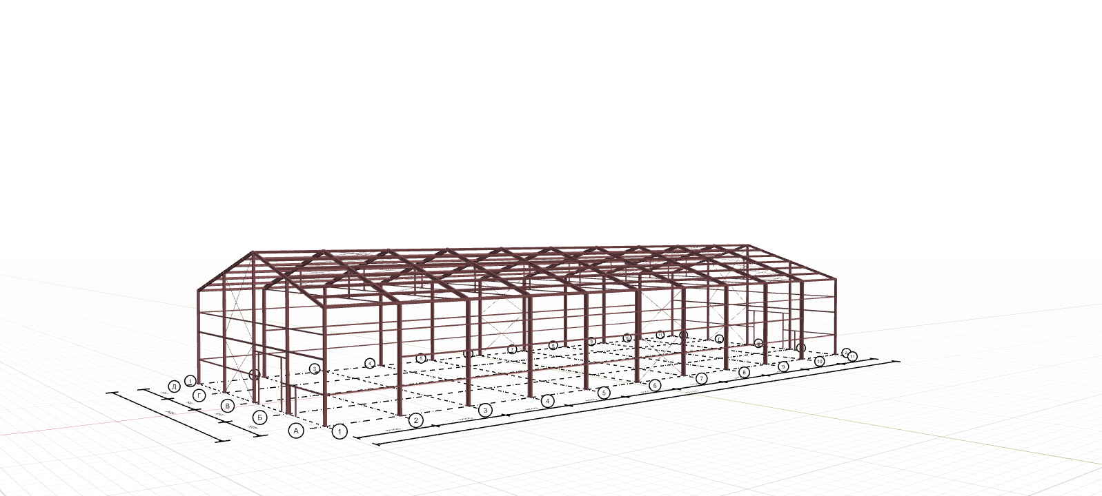 Быстровозводимое сенохранилище, 1440 кв.м