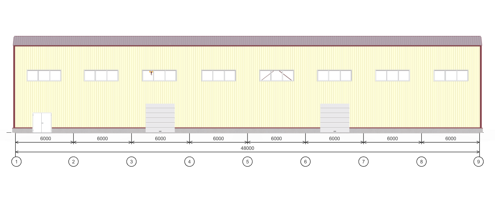 Ангар для техники с кран-балкой, 864 кв.м