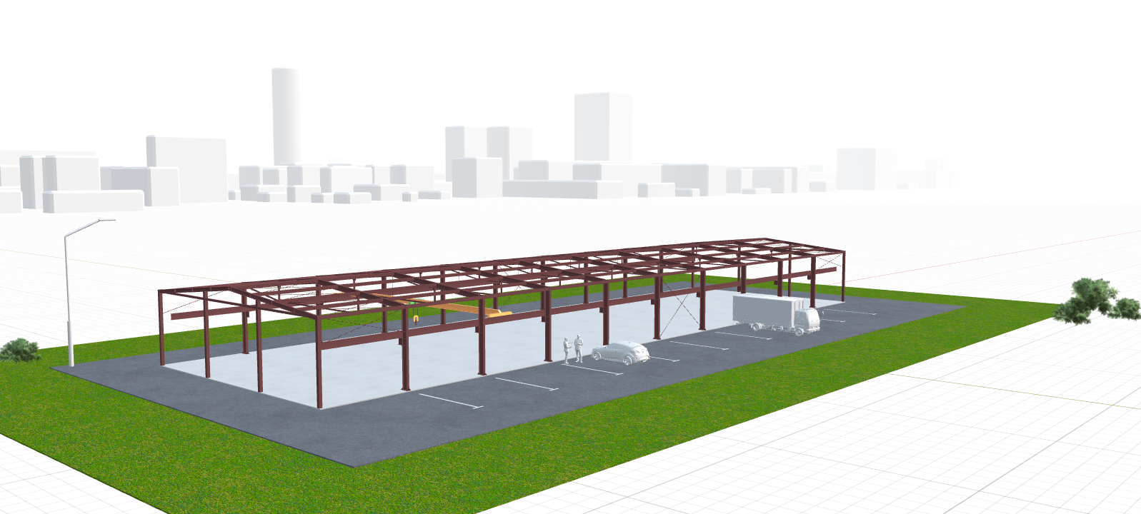 Каркас для производственного здания, 1080 кв.м