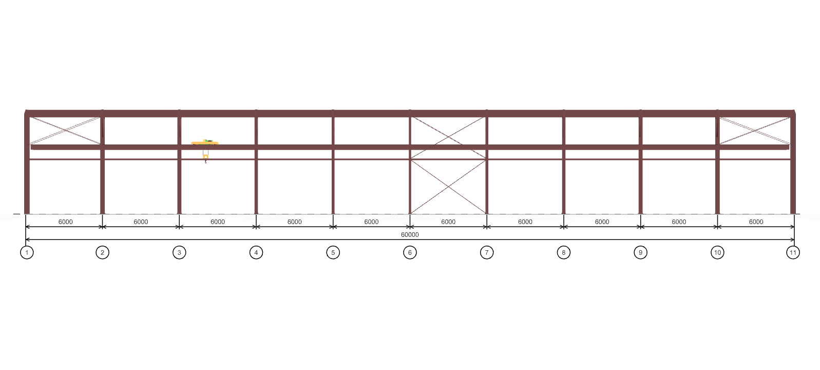 Каркас производственного цеха, 1440 кв.м