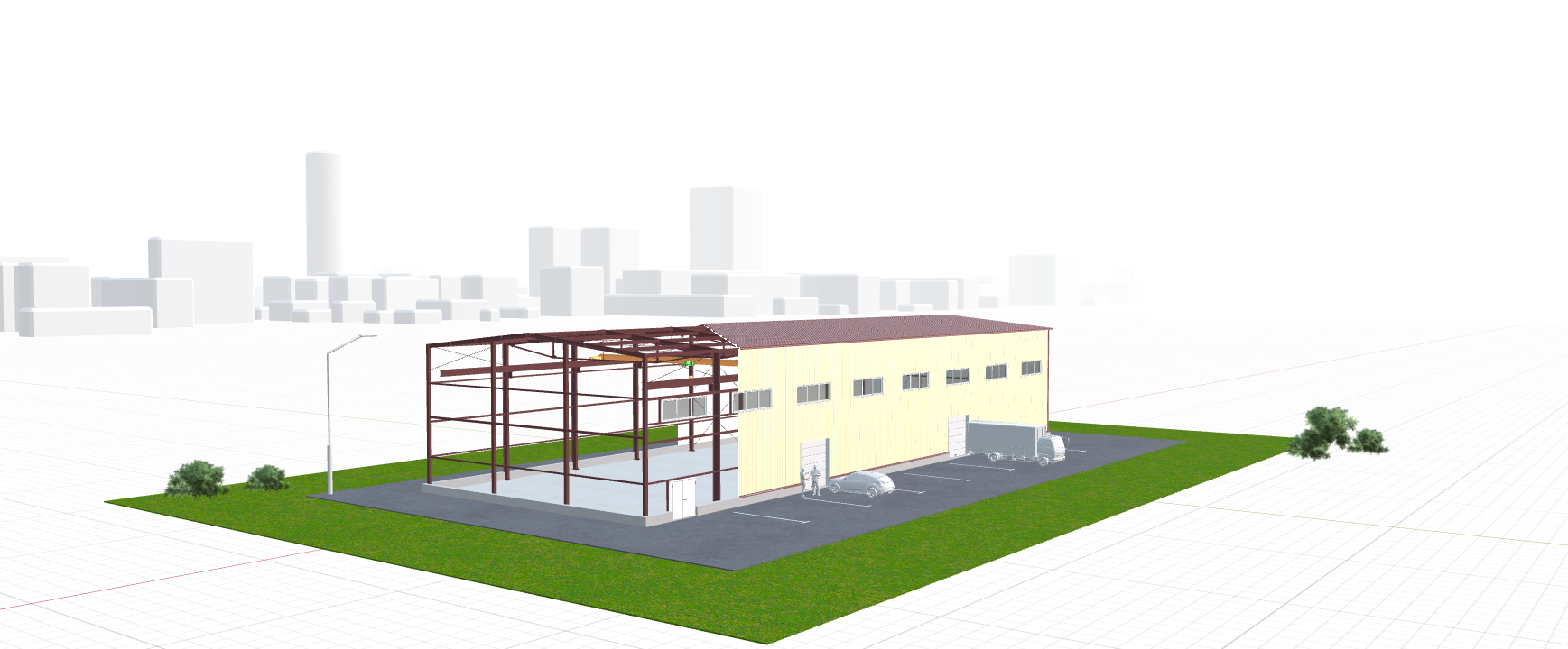 Ангар для техники с кран-балкой, 864 кв.м