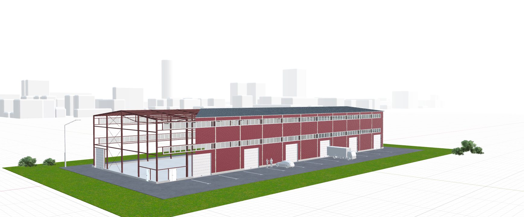 Быстровозводимый цех, 1728 кв.м