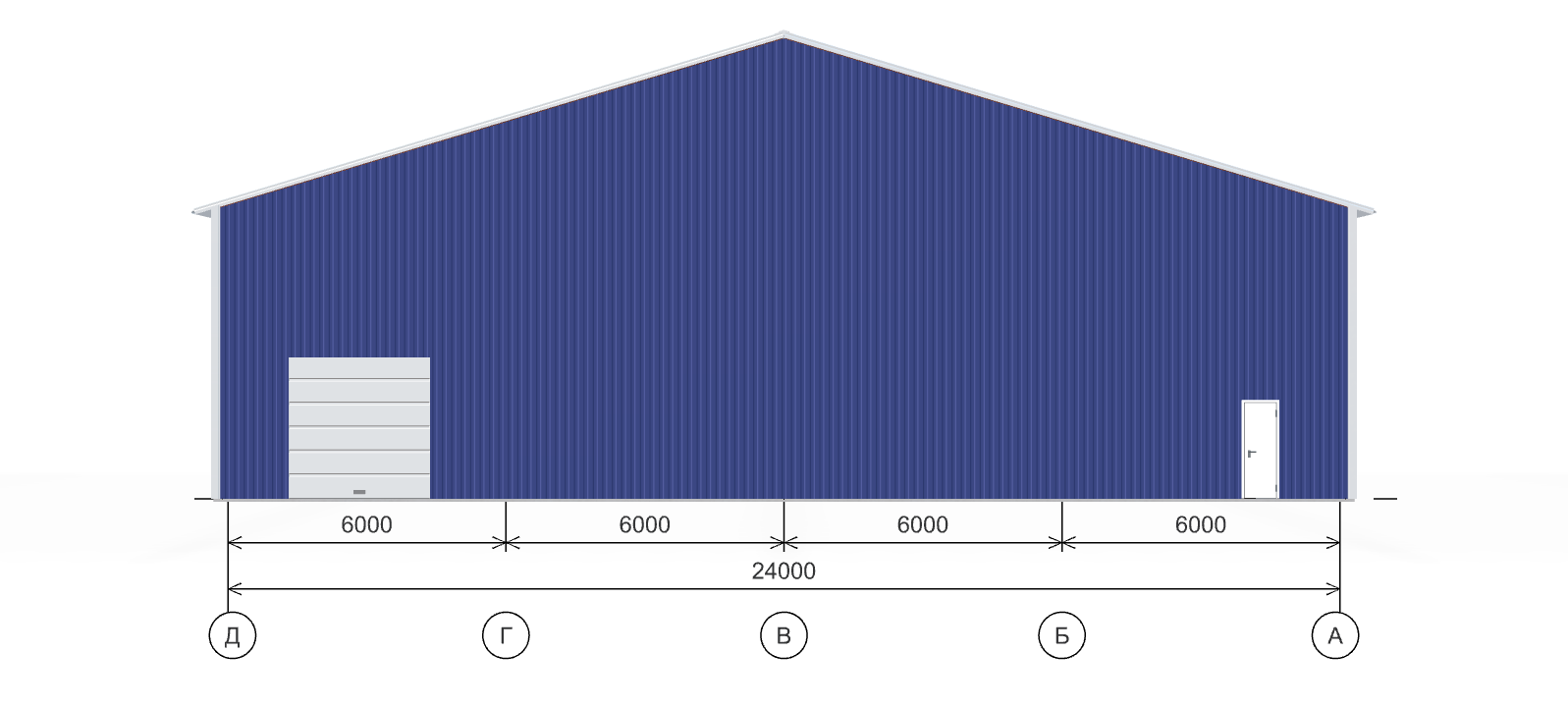 Быстровозводимый ангар для сельхозтехники, 1440 кв.м