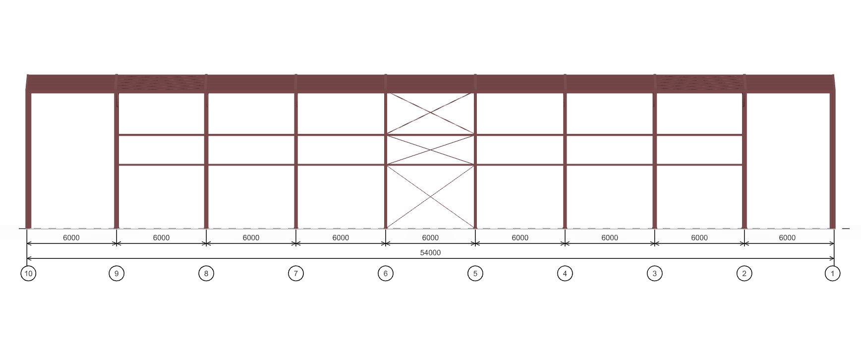 Каркас теплого ангара, 1134 кв.м
