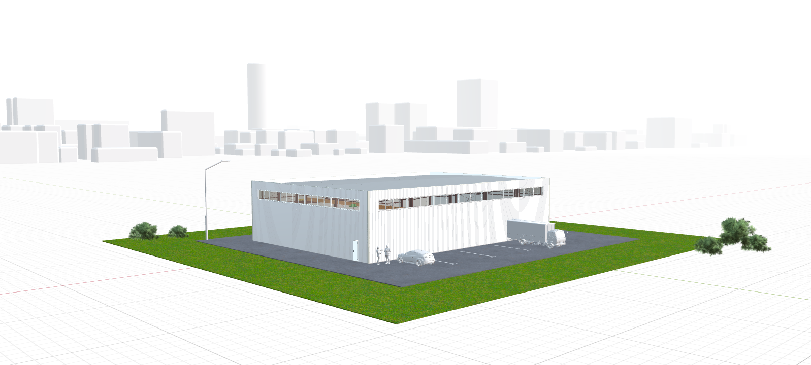 Быстровозводимый цех с кран-балкой, 630 кв.м