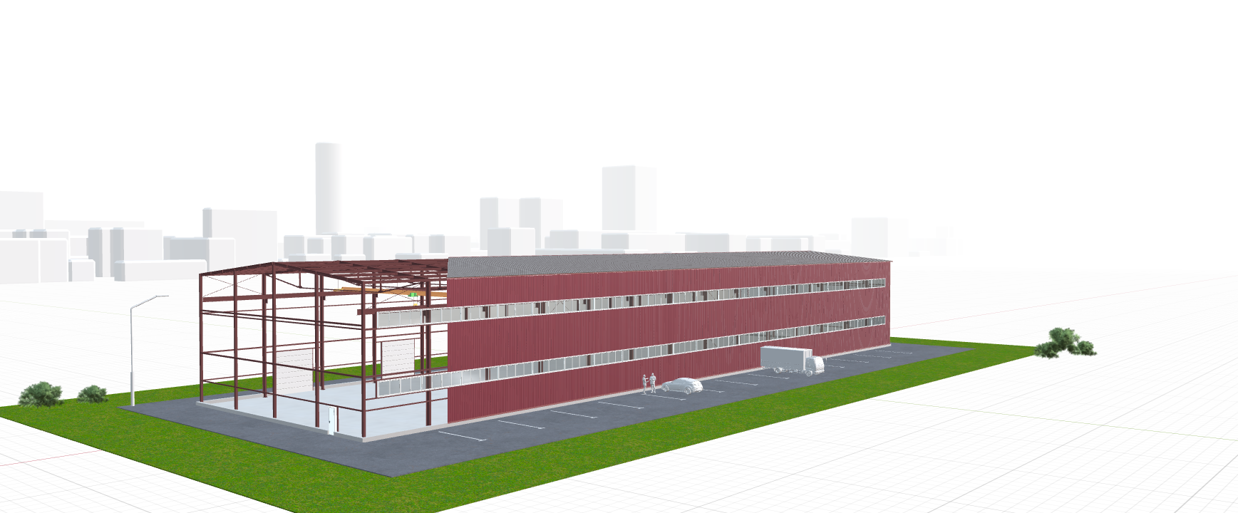Производственное здание с кран-балкой, 2016 кв.м