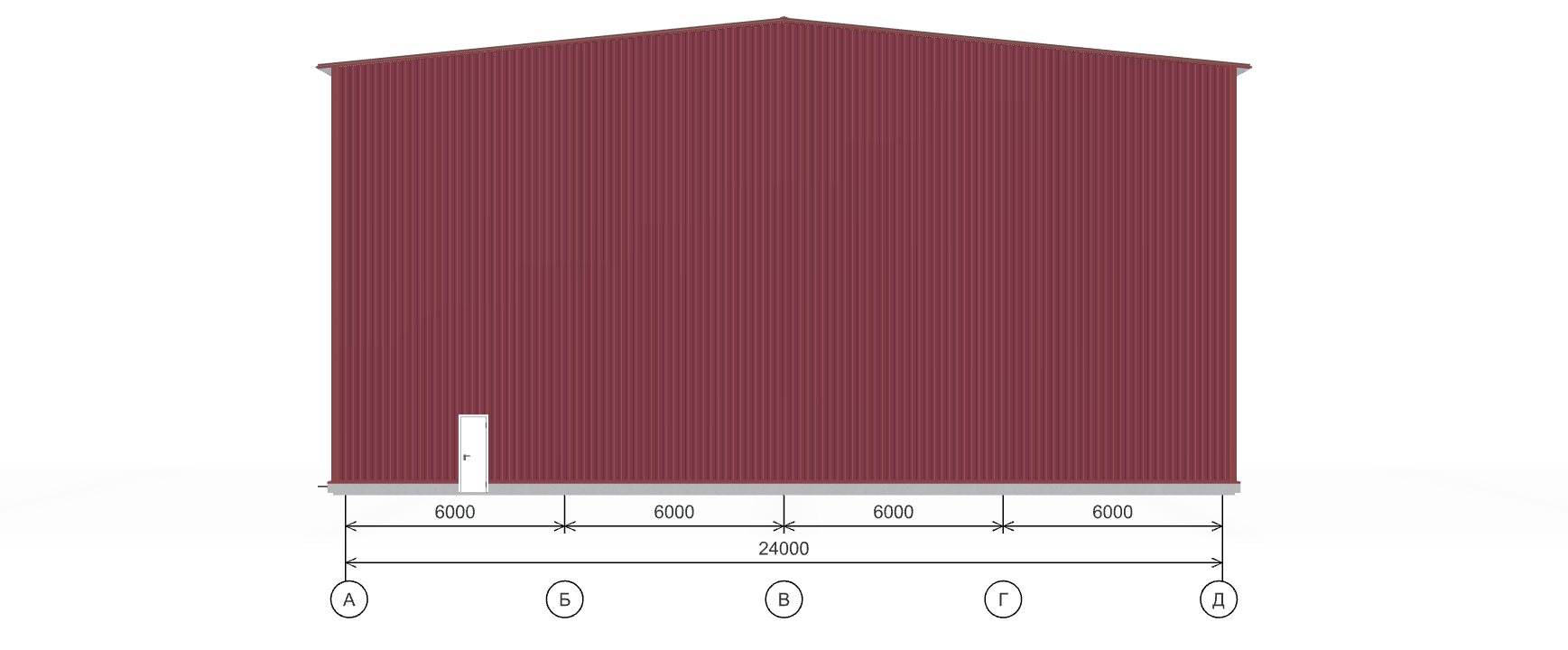 Производственное здание с кран-балкой, 2016 кв.м