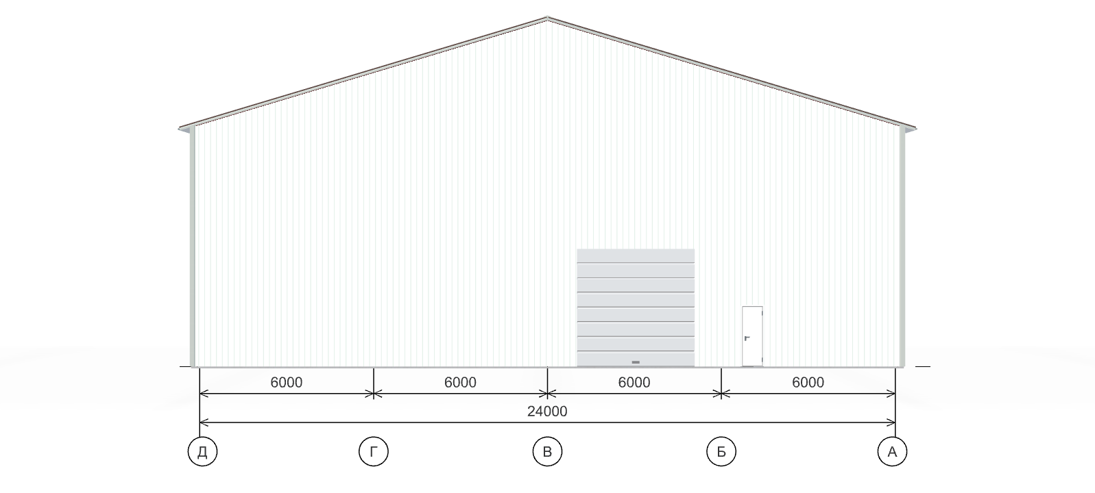 Быстровозводимое сенохранилище, 1440 кв.м