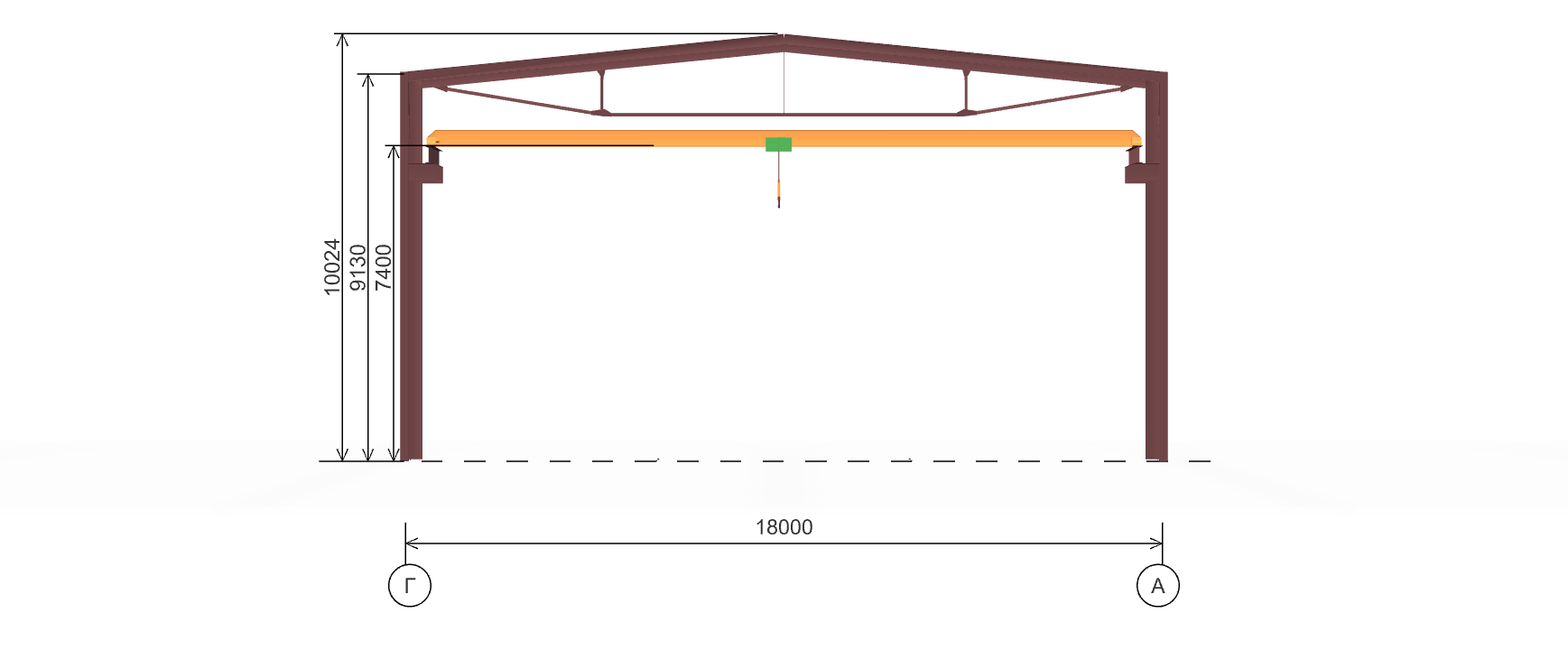 Быстровозводимый цех, 972 кв.м