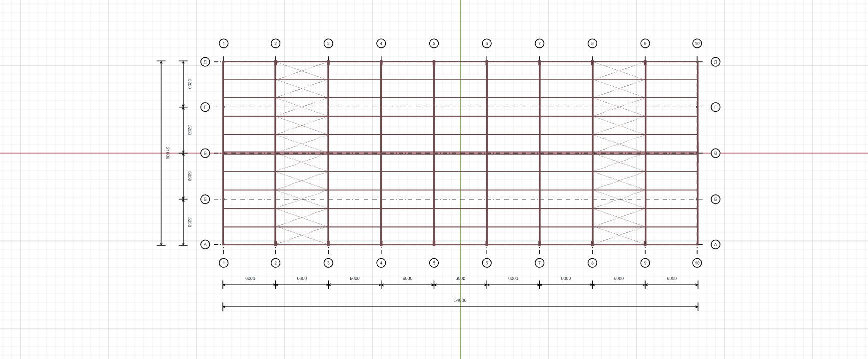 Каркас ангара для грузового транспорта, 1134 кв.м
