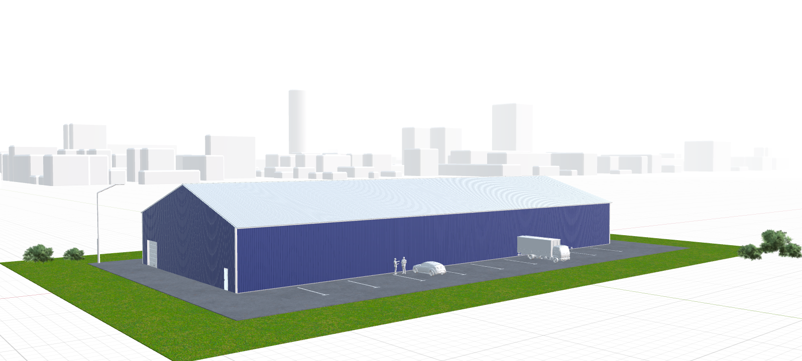 Быстровозводимый ангар для сельхозтехники, 1440 кв.м