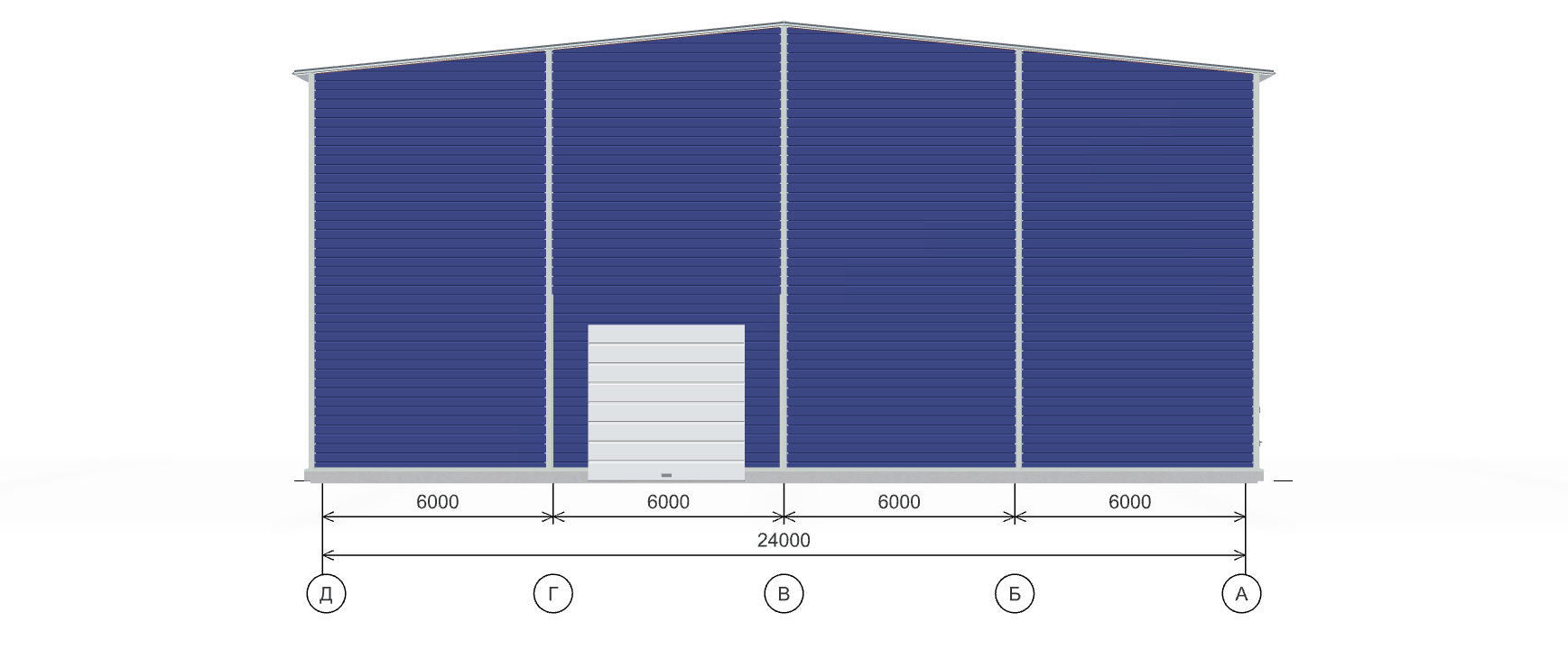 Производственное здание с кран-балкой, 1728 кв.м