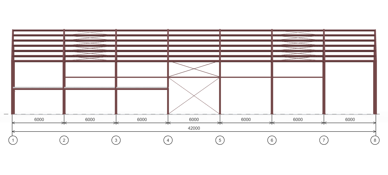 Каркас для зернохранилища, 1008 кв.м